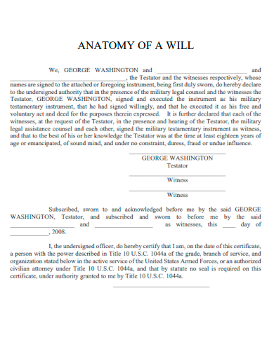anatomy of a will