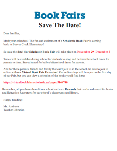 book fairs save the date