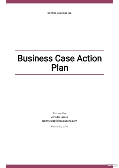 business case action plan template