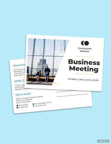 business event postcard template