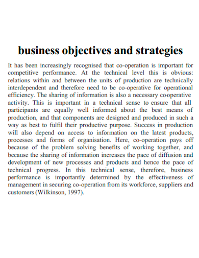 18+ Business Objectives - Examples, PDF | Examples