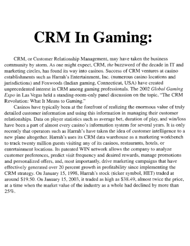 CRM in Gaming