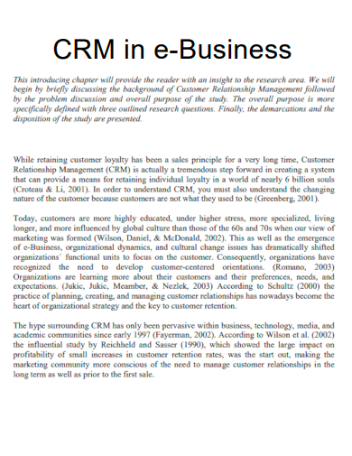 crm in ebusiness