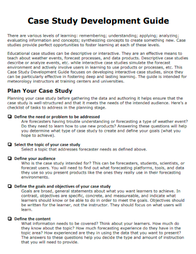 case study development guide format