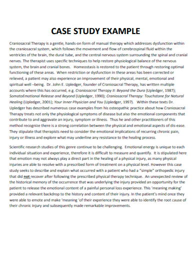 case study example format