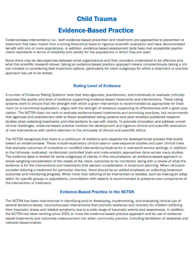 Evidence Based Practice - Example, PDF | Examples