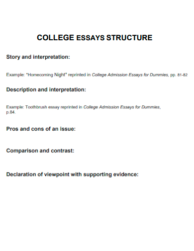 collage essay structure
