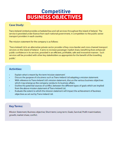 competitive business objectives