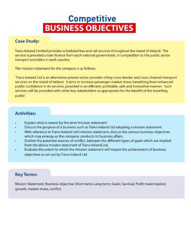 18+ Business Objectives - Examples, PDF | Examples
