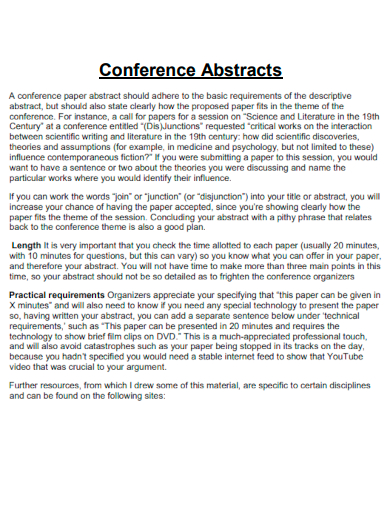 conference abstracts