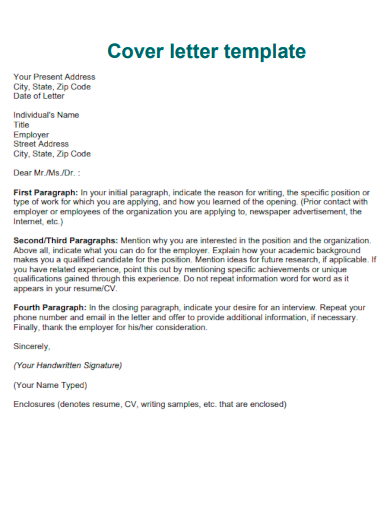 24+ Cover Letter Format - Examples, PDF | Examples