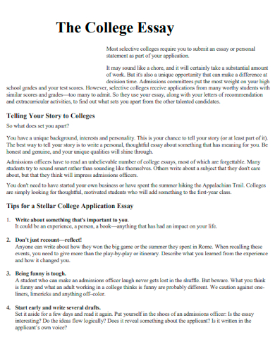 20+ Collage Essay - Examples, PDF | Examples