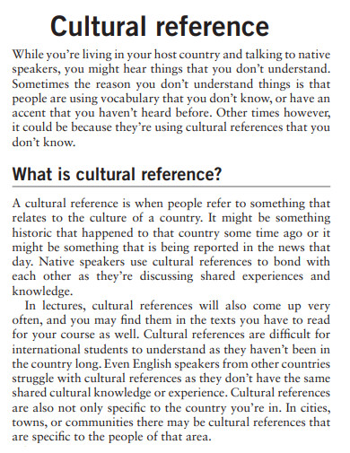 cultural references