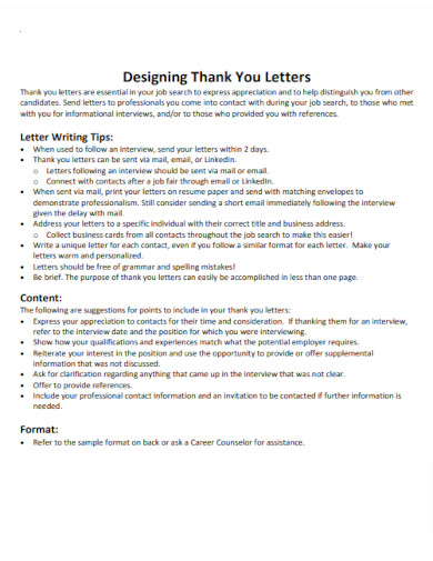 designing thank you letters