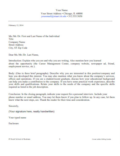 Cover Letter For Job Application - Examples, Word, Google Docs, Apple