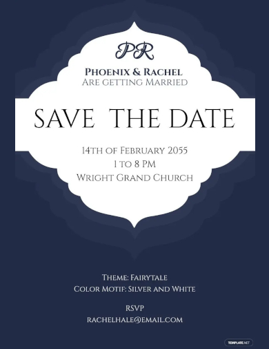 elegant save the date template