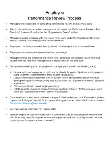 Employee Performance Review Process