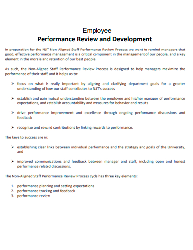 employee performance review and development