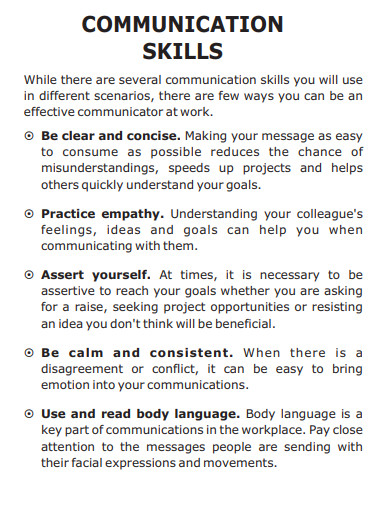 100+ Communication Skills Examples, How to Use, Tips, Download PDF ...