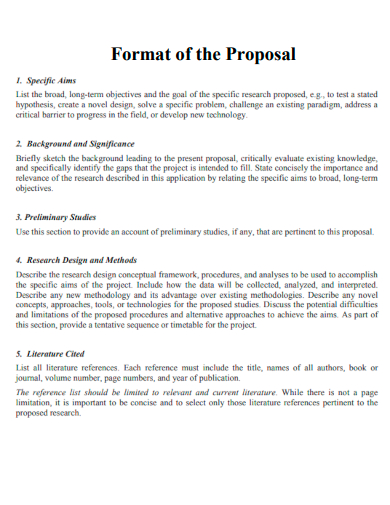 formal proposal format