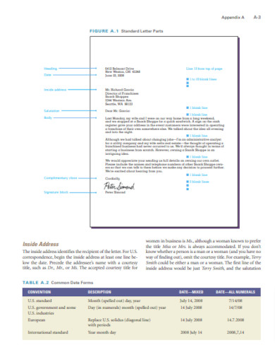 format and layout of business letter