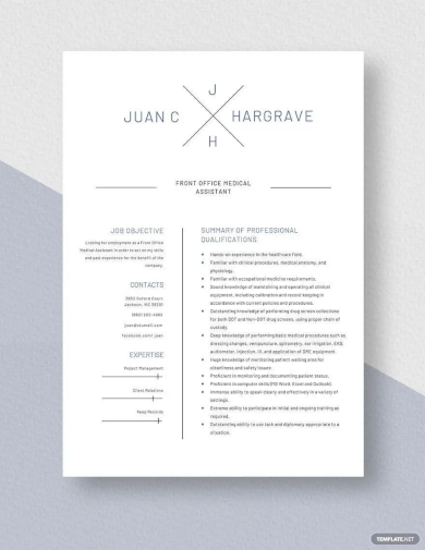 Front Office Medical Assistant Resume