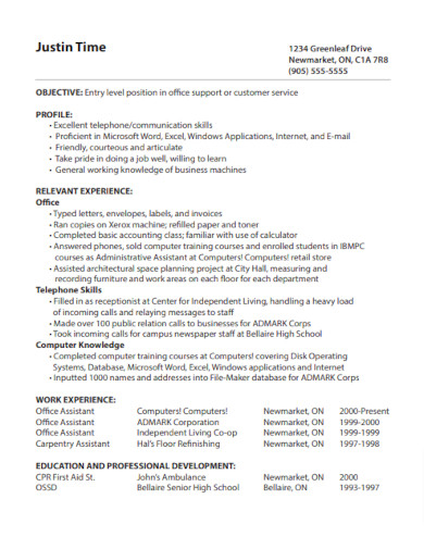functional resume for customer service