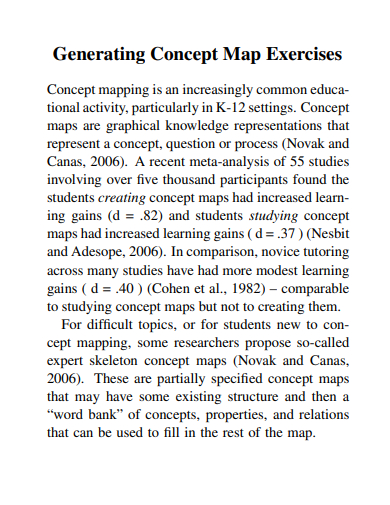Study Concept Sample Concept Map - Examples, PDF, MS Word, Apple Pages | Examples
