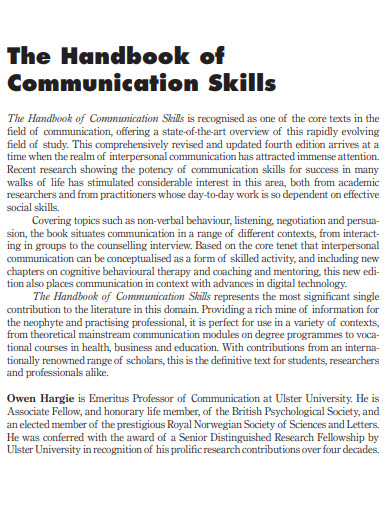 handbook of communication skills