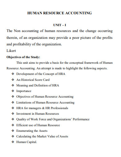 Human Resources Accounting