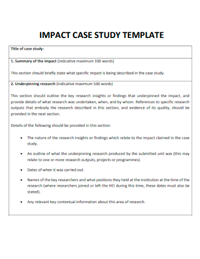 impact case study format
