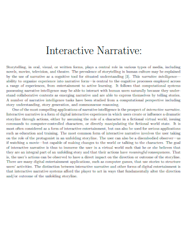 interactive narrative