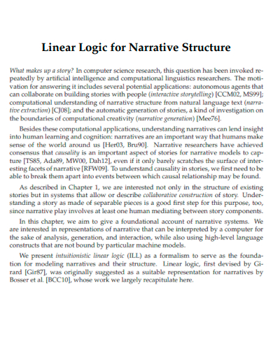 linear logic for narrative structure