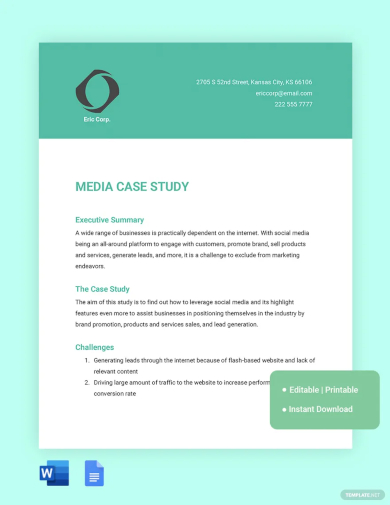 media case study template