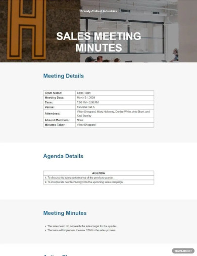 meeting minutes format template