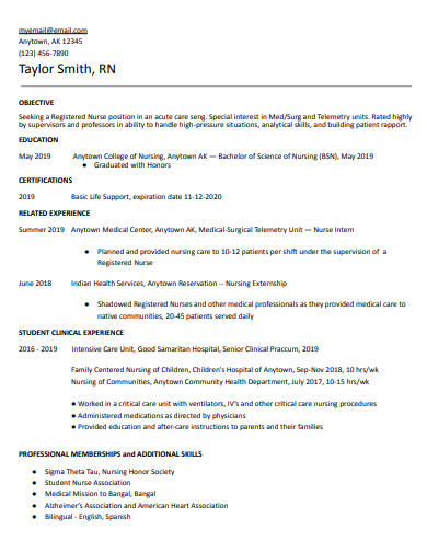 18+ Nurse Resume - Examples, Word, Apple Pages, PDF | Examples