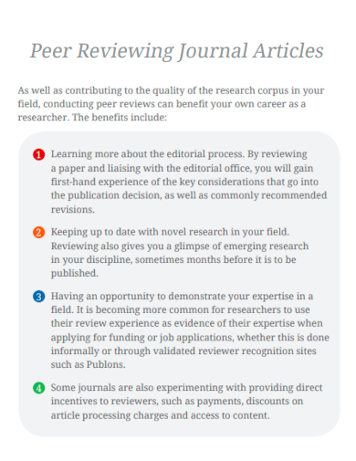 peer reviewing journal articles