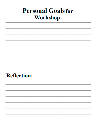 personal goals for workshop
