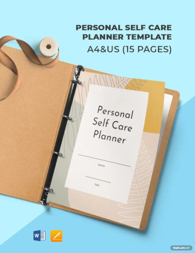 personal self care planner template