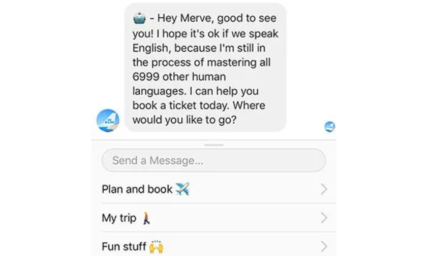 personalize the conversation chatbot script
