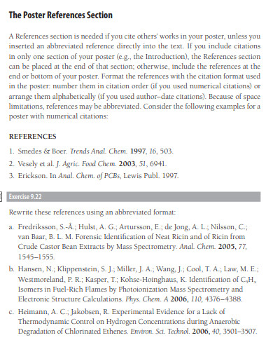 poster presentation reference format