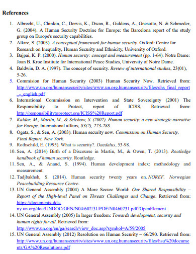 55+ References Examples in MS Word | Google Docs | Google Sheets ...