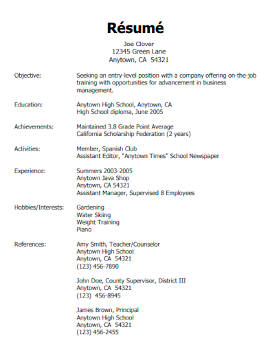 printable resume
