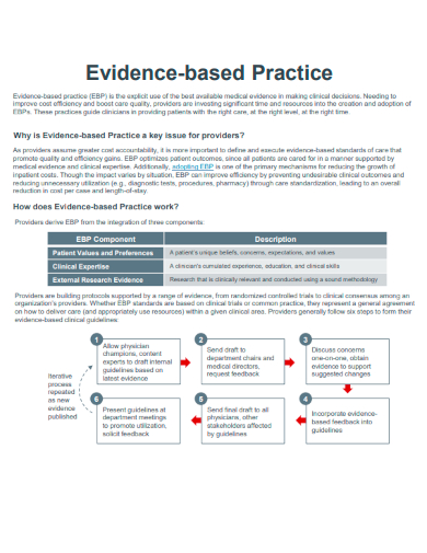 professional evidence based practice