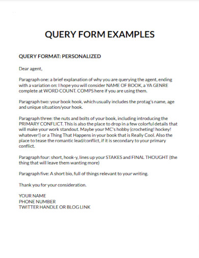 query form examples