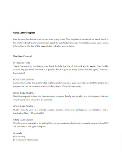 query letter template