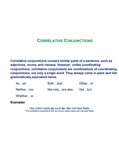 sample correlative conjunctions