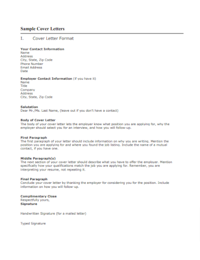 Cover Letter For Job Application - Examples, Word, Google Docs, Apple