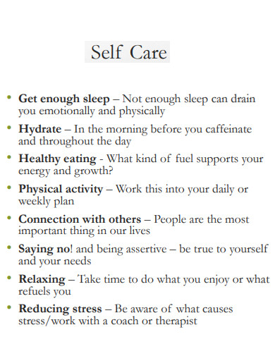 self care example