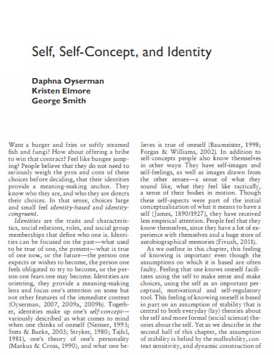 self concept and identity
